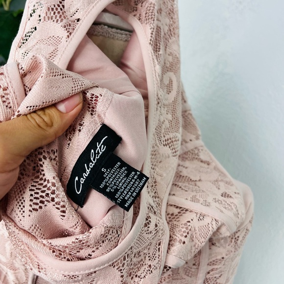 Candalite Blush Pink Sleeveless Lace Maxi Special Event Dress - Picture 5 of 5